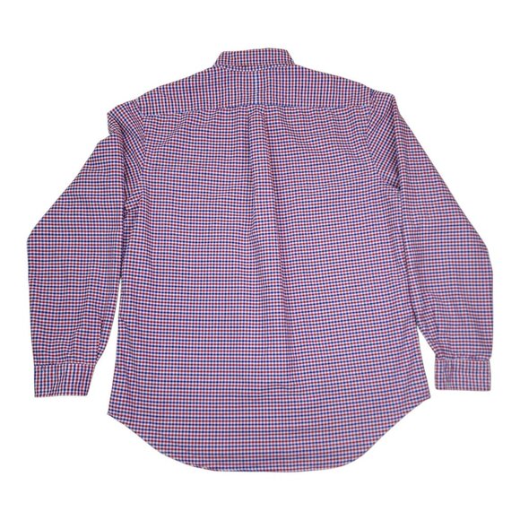 Ralph Lauren Gingham Check Button-Down Shirt Large  Mens Red & Blue - Picture 6 of 8